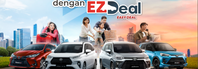 50 TAHUN TOYOTA DI INDONESIA   PROGRAM CICILAN RINGAN EZDEAL KINI  MENG-COVER 6 MODEL KENDARAAN TOYOTA  GUNA MEMBERIKAN SOLUSI BERMOBILITAS YANG LEBIH BAIK BAGI PELANGGAN
