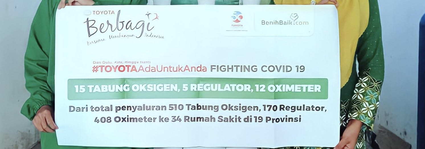 “TOYOTA ADA UNTUK ANDA” SEBAGAI KOMITMEN TOYOTA INDONESIA UNTUK TURUT SERTA DALAM MEMBANTU PENANGGULANGAN PANDEMI COVID-19  Toyota Perluas Jangkauan Pemberian Bantuan Alat Medis:  810 Tabung Oksigen Beserta Isinya Telah Didistribusikan ke 40 Rumah Sakit y