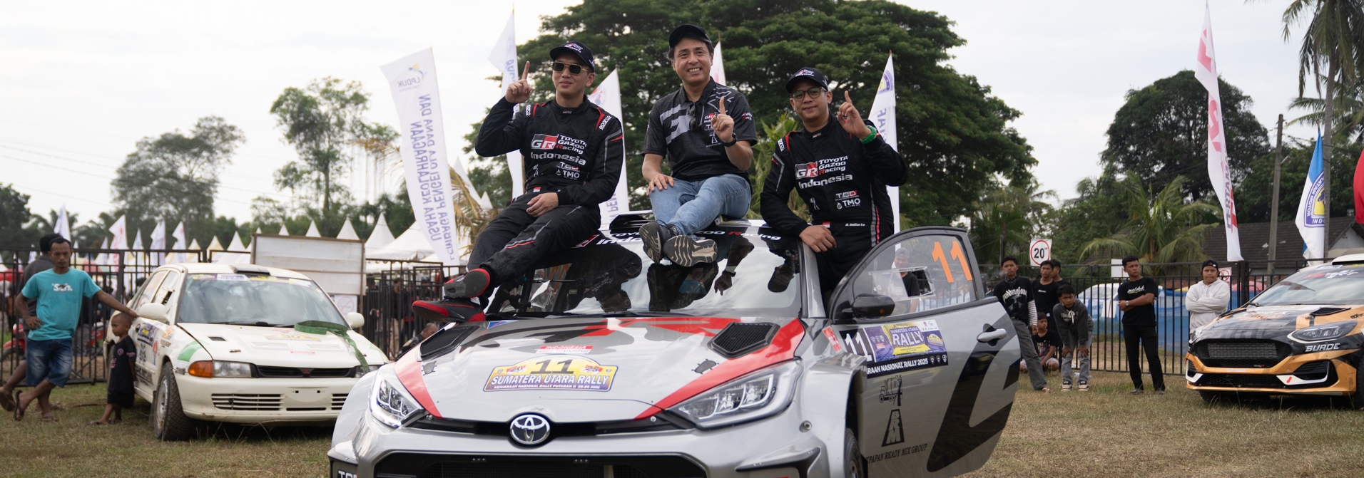 Sorak Sorai Masyarakat Sumatera Utara Warnai Podium Pertama  Debut GR Yaris Rally2 di Kejurnas Rally Seri Ke-2 Sumatera Utara 2025