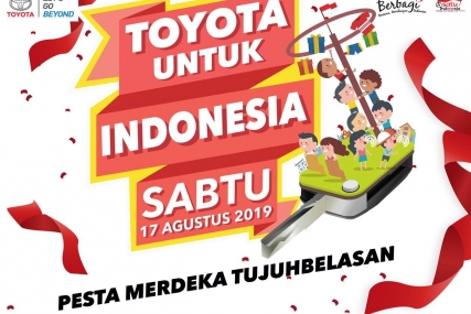 HUT RI KE 74 Toyota Ramaikan 101 Titik Semarak Pesta Merdeka Berbagi Bersama Warga