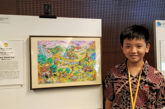 Toyota Dream Car Art Contest, Anak Indonesia Kembali Berjaya di Lomba Gambar Internasional di Jepang