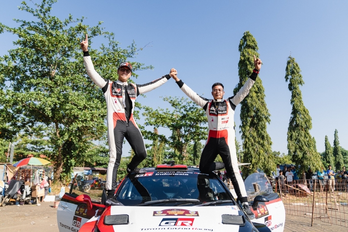  TOYOTA GAZOO Racing Indonesia Raih Back-to-Back Gelar Juara Nasional Group M (AWD) Kejurnas Sprint Rally 2023