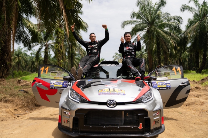 Sorak Sorai Masyarakat Sumatera Utara Warnai Podium Pertama  Debut GR Yaris Rally2 di Kejurnas Rally Seri Ke-2 Sumatera Utara 2025