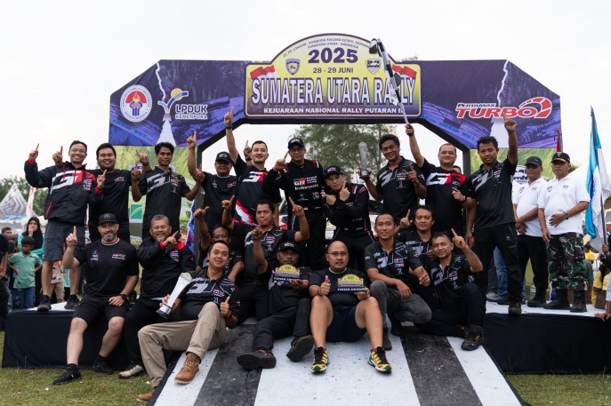Sorak Sorai Masyarakat Sumatera Utara Warnai Podium Pertama  Debut GR Yaris Rally2 di Kejurnas Rally Seri Ke-2 Sumatera Utara 2025