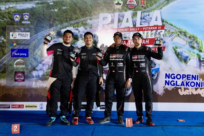 GR Yaris Rally2 Hasilkan Podium Pertama Kejurnas Sprint Rally 2025 Seri ke-3
