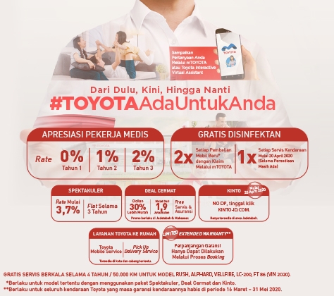 #ToyotaAdaUntukAnda Dukung Mobilitas Masyarakat Indonesia Hadapi Pandemi, Toyota Hadirkan Program Khusus Kepemilikan dan Perawatan Kendaraan 