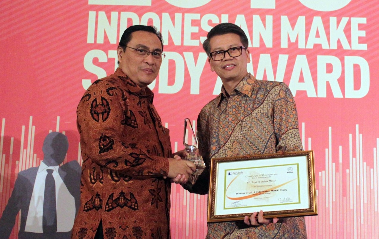 Toyota Astra Motor Pertahankan Gelar Raih Gelar Make Study Award 2013