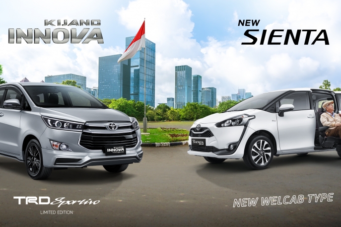 Peringati 75 Tahun Indonesia Merdeka Toyota, Luncurkan Kijang Innova TRD Sportivo Limited dan Sienta Welcab