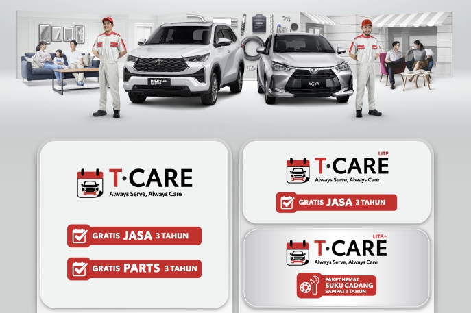 Bebas Biaya Servis Berkala 7 Kali dengan Extra 1 Tahun Warranty: Toyota Perluas Pilihan Program Aftersales T-CARE lewat T-CARE Lite dan T-CARE Lite+ untuk Segmen Model Entry
