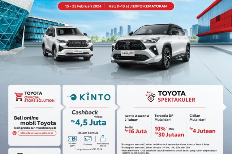 Toyota Ajak Pelanggan Rasakan Total Mobility Solution di Event IIMS 2024 Siapkan Program Promo Sales, Usership, After Sales, serta Test Drive Mobil Hybrid, Ada Oli Baru Untuk GR Enthusiast dan Live Tiktok dengan Promo Model Elektrifikasi
